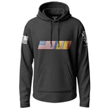 US Flag Combat Action Ribbon Lightweight Hoodie Lightweight Hoodie 90089-S-BK-THIN