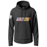 US Flag Combat Action Ribbon Lightweight Hoodie Lightweight Hoodie 90089-S-BK-THIN