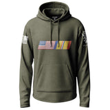 US Flag Combat Action Ribbon Lightweight Hoodie Lightweight Hoodie 90089-S-MG-THIN