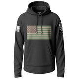 Subdued US Flag Graphic Lightweight Hoodie Lightweight Hoodie 90091-S-BK-THIN
