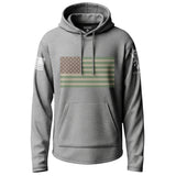 Subdued US Flag Graphic Lightweight Hoodie Lightweight Hoodie 90091-S-HG-THIN