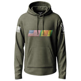 American Flag Vietnam Service Ribbon Blend Lightweight Hoodie Lightweight Hoodie 90093-S-MG-THIN