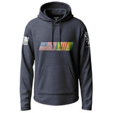 American Flag Vietnam Service Ribbon Blend Lightweight Hoodie Lightweight Hoodie 90093-S-NAVY-THIN