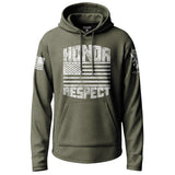 American Honor and Respect Graphic Lightweight Hoodie Lightweight Hoodie 90097-S-MG-THIN