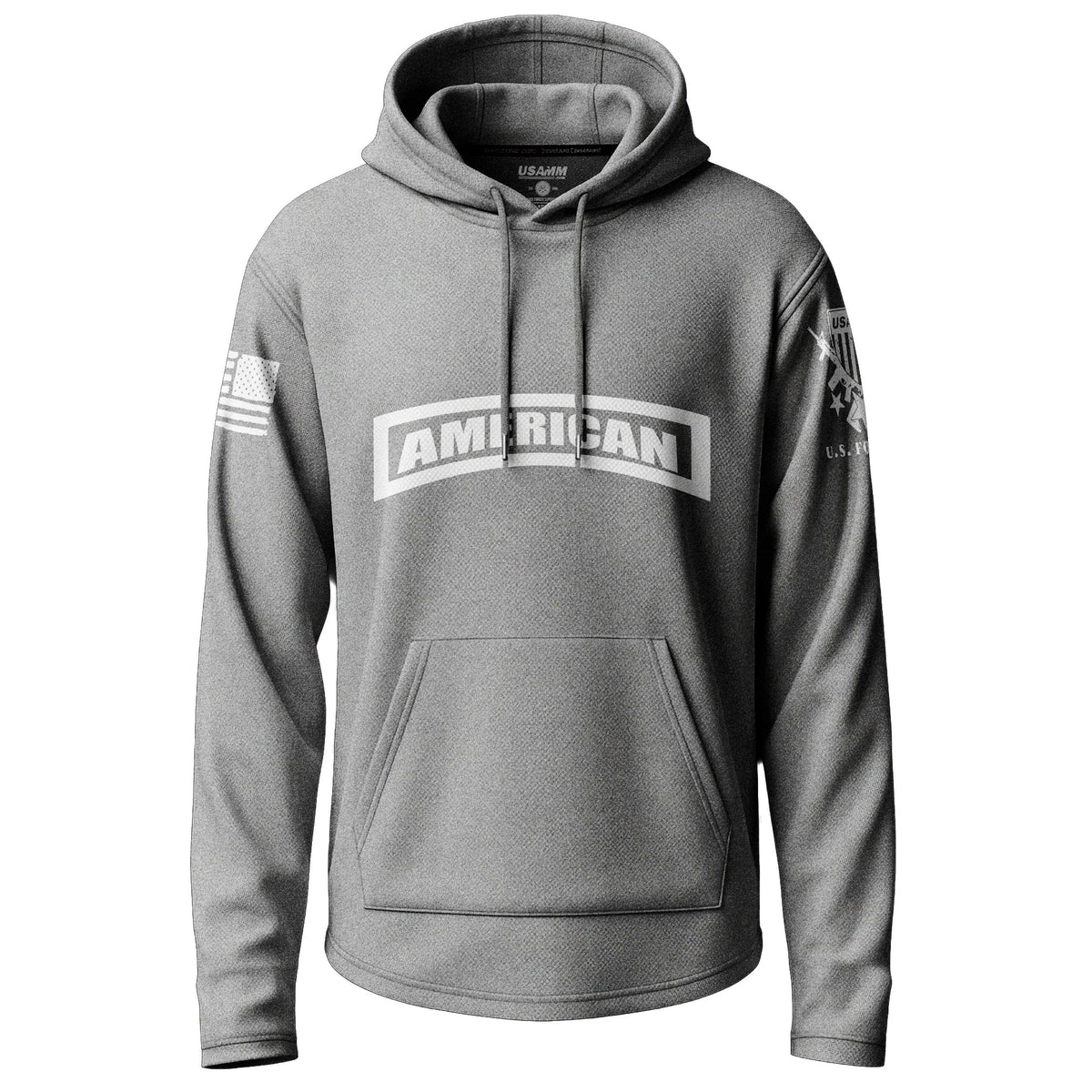 American Tab White Lightweight Hoodie Lightweight Hoodie 90101-S-HG-THIN