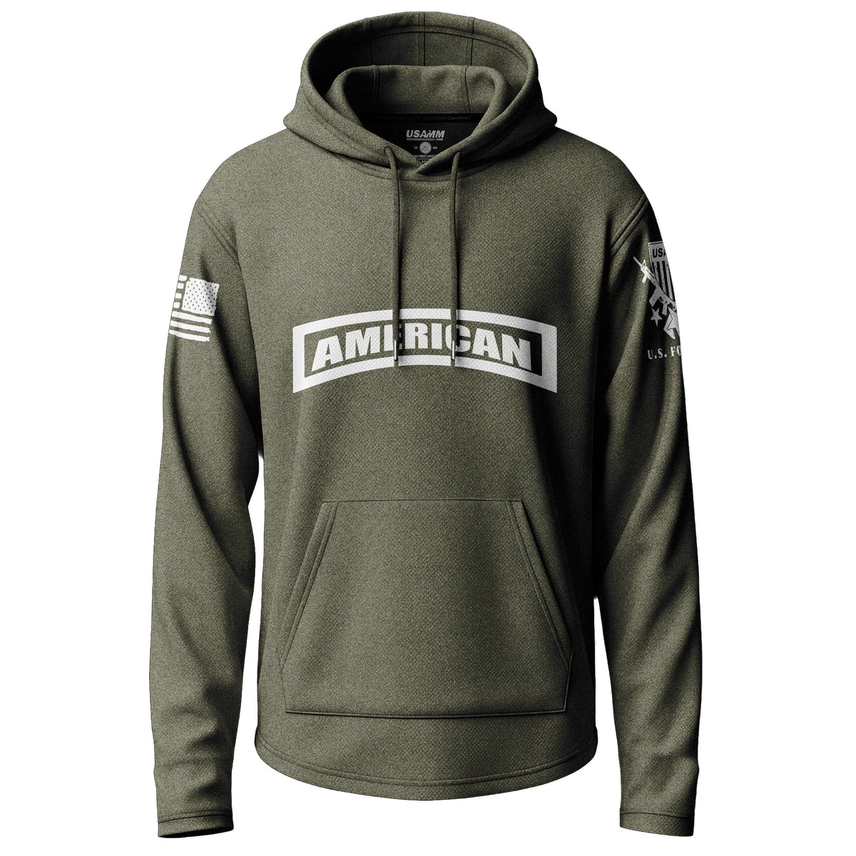 American Tab White Lightweight Hoodie Lightweight Hoodie 90101-S-MG-THIN