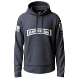 American Tab White Lightweight Hoodie Lightweight Hoodie 90101-S-NAVY-THIN