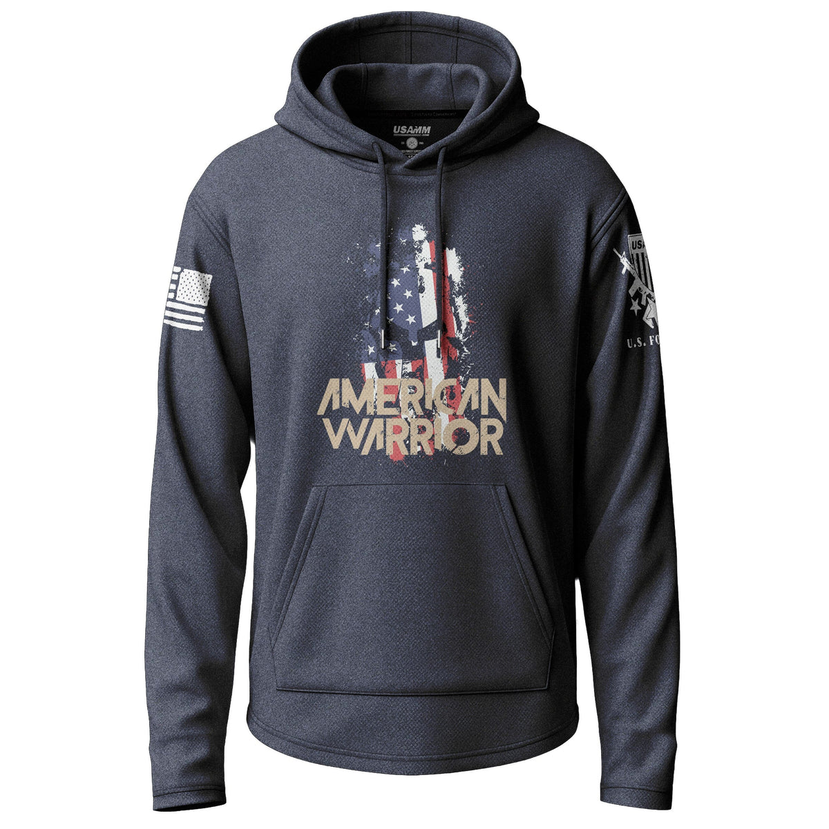 American Warrior Patriotic Spartan Helmet Lightweight Hoodie Lightweight Hoodie 90105-S-NAVY-THIN