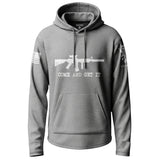 AR15 M16 Come and Get It 2nd Amendment Lightweight Hoodie Lightweight Hoodie 90107-S-HG-THIN