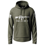 AR15 M16 Come and Get It 2nd Amendment Lightweight Hoodie Lightweight Hoodie 90107-S-MG-THIN