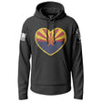 Arizona State Flag Heart Graphic Lightweight Hoodie Lightweight Hoodie 90111-S-BK-THIN