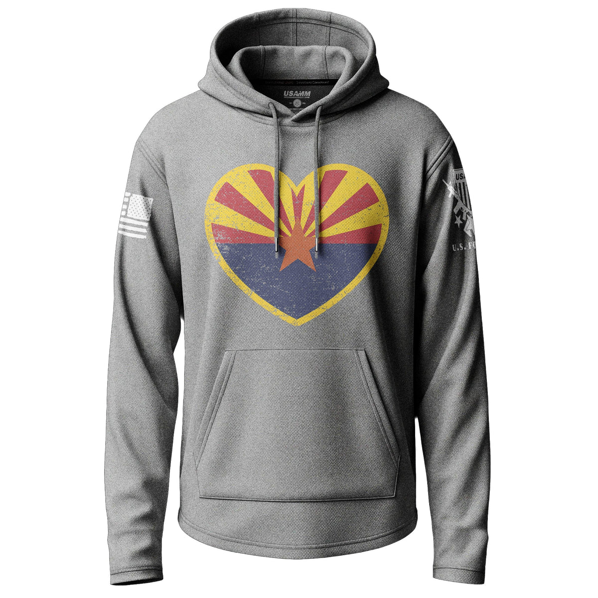 Arizona State Flag Heart Graphic Lightweight Hoodie Lightweight Hoodie 90111-S-HG-THIN