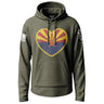 Arizona State Flag Heart Graphic Lightweight Hoodie Lightweight Hoodie 90111-S-MG-THIN
