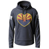Arizona State Flag Heart Graphic Lightweight Hoodie Lightweight Hoodie 90111-S-NAVY-THIN