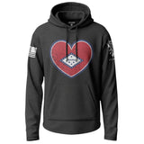 Arkansas State Flag Heart Graphic Lightweight Hoodie Lightweight Hoodie 90113-S-BK-THIN