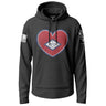 Arkansas State Flag Heart Graphic Lightweight Hoodie Lightweight Hoodie 90113-S-BK-THIN