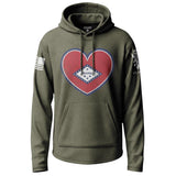 Arkansas State Flag Heart Graphic Lightweight Hoodie Lightweight Hoodie 90113-S-MG-THIN