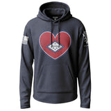 Arkansas State Flag Heart Graphic Lightweight Hoodie Lightweight Hoodie 90113-S-NAVY-THIN