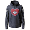 Arkansas State Flag Heart Graphic Lightweight Hoodie Lightweight Hoodie 90113-S-NAVY-THIN