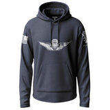 Army Aviation Master Distressed Badge Lightweight Hoodie Lightweight Hoodie 90117-S-NAVY-THIN