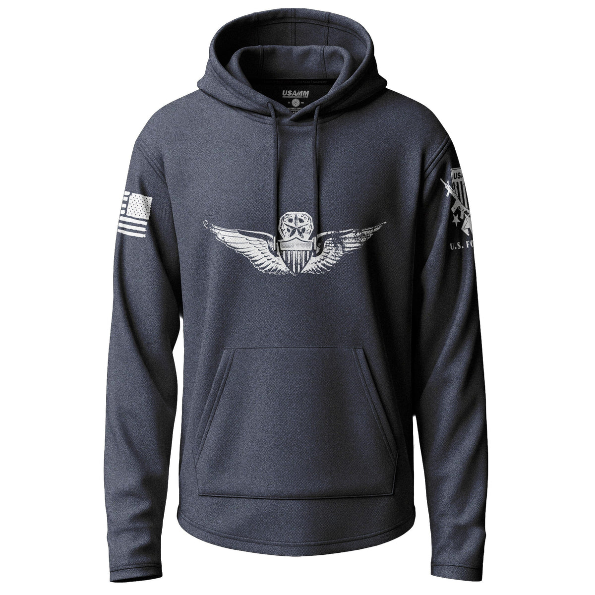 Army Aviation Master Distressed Badge Lightweight Hoodie Lightweight Hoodie 90117-S-NAVY-THIN