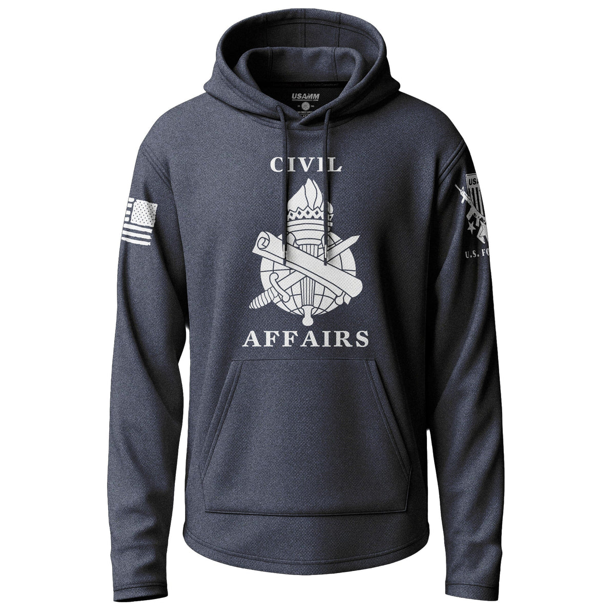 Army Civil Affairs Text Graphic Lightweight Hoodie Lightweight Hoodie 90323-S-NAVY-THIN