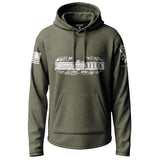 Army Combat Action Badge Distressed Lightweight Hoodie Lightweight Hoodie 90121-S-MG-THIN