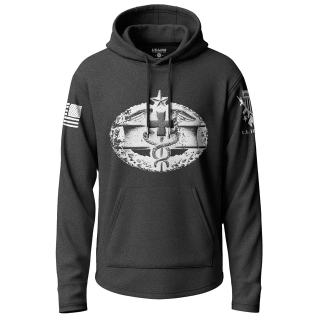 Army Combat Medical 2nd Award Distressed Badge Lightweight Hoodie Lightweight Hoodie 90129-S-BK-THIN