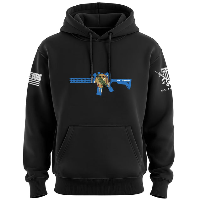 AR Oklahoma Flag Hoodie Hoodies 100017-S-BK