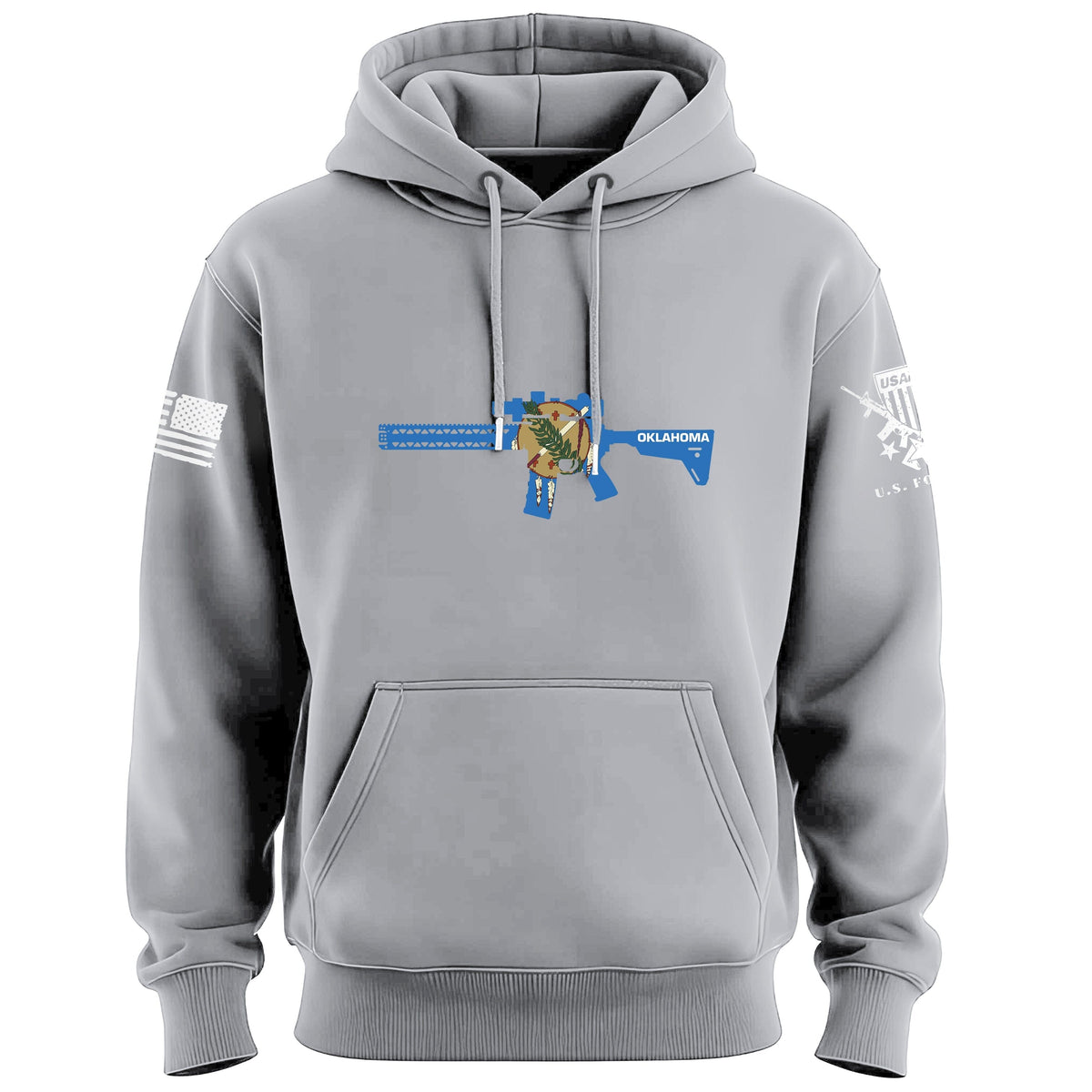 AR Oklahoma Flag Hoodie Hoodies 100017-S-HG