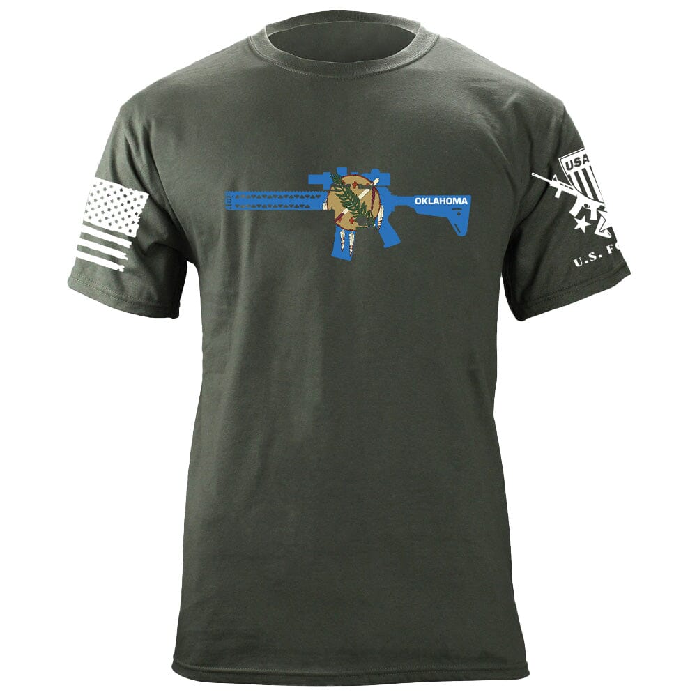 AR Oklahoma Flag T-Shirt Shirts 87091-3XL-MG