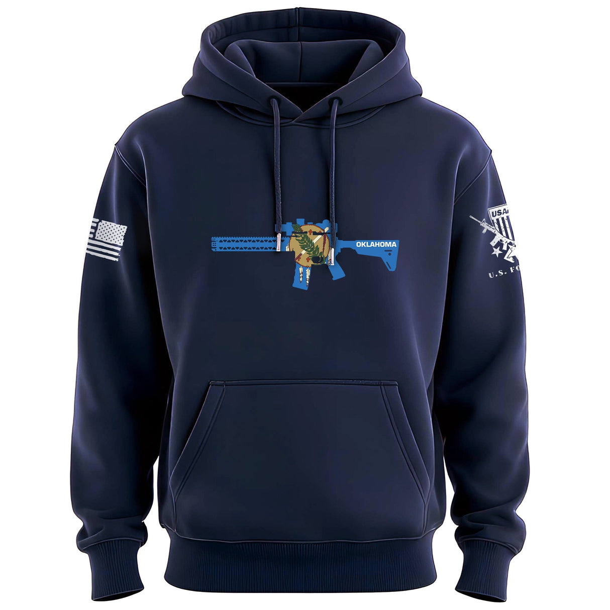 AR Oklahoma Flag Hoodie Hoodies 100017-S-NAVY