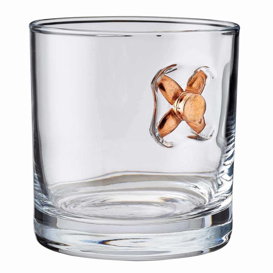 BenShot Rocks Glass - 11oz Handmade Glass RG11X00