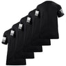 USAMM 5-Pack Blank T-Shirts in Black with Flag Sleeve Detail
