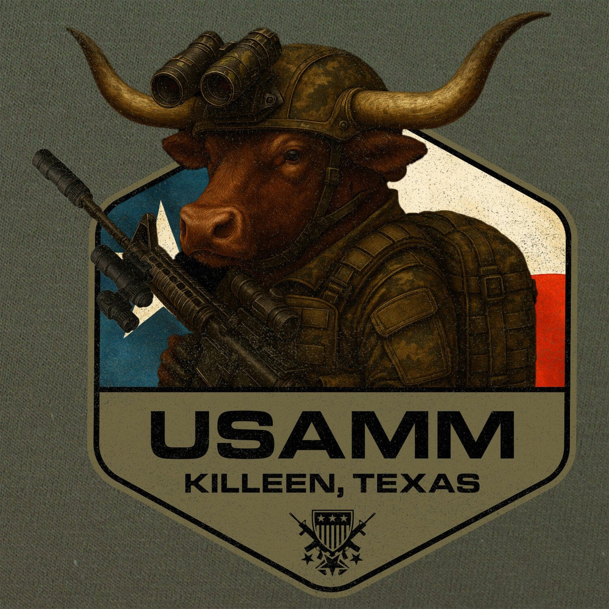 Bull Operator Polygon Texas T-Shirt Shirts 