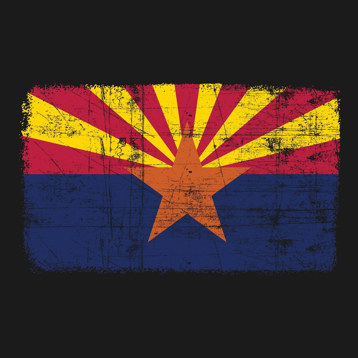 Distressed Arizona Flag Hoodie Hoodies 