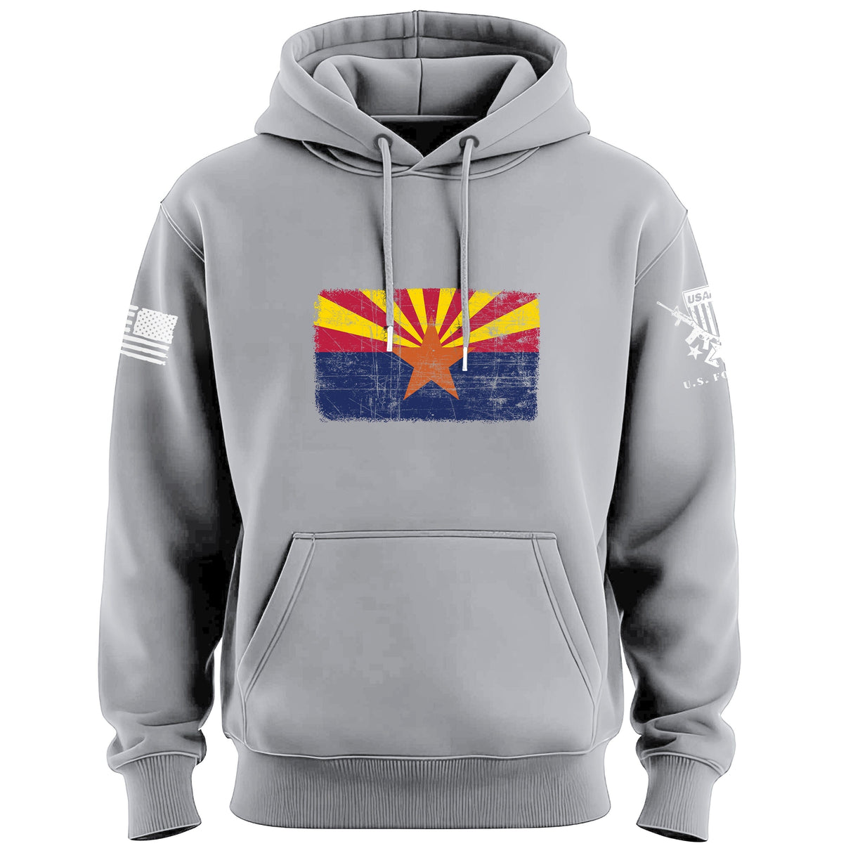 Distressed Arizona Flag Hoodie Hoodies 