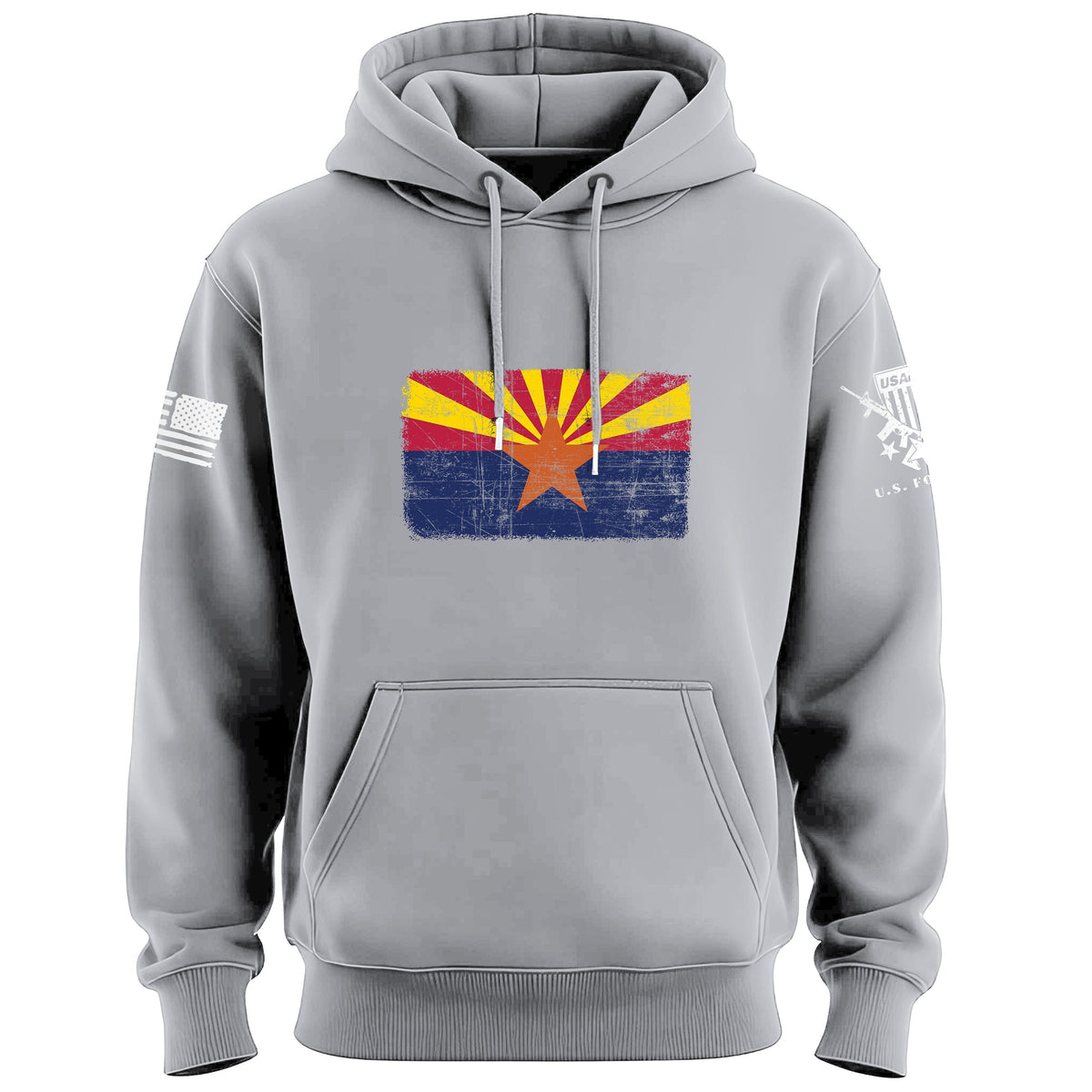 Distressed Arizona Flag Hoodie Hoodies 