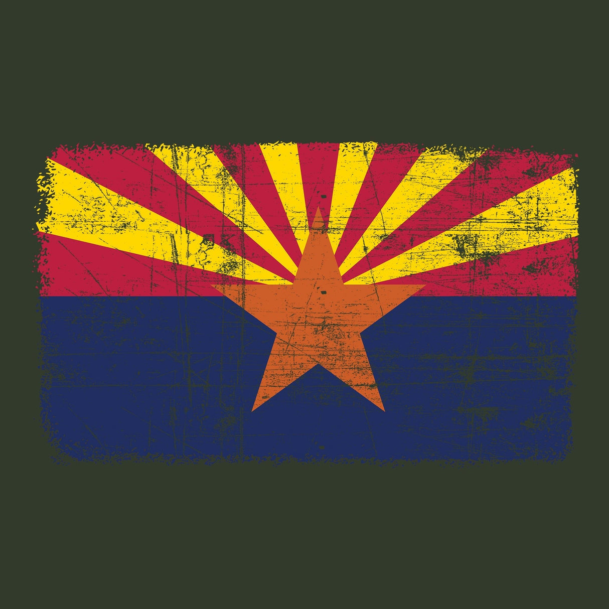 Distressed Arizona Flag Hoodie Hoodies 