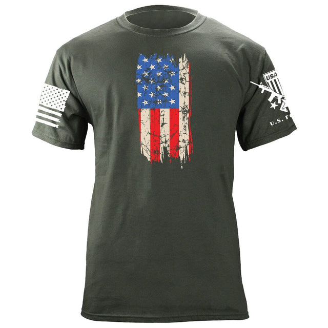 Distressed Vertical US Flag T-Shirt Shirts 87059-S-MG