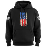 Distressed Vertical US Flag Hoodie Hoodies 