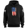 Distressed Vertical US Flag Hoodie Hoodies 