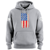 Distressed Vertical US Flag Hoodie Hoodies 