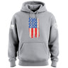 Distressed Vertical US Flag Hoodie Hoodies 