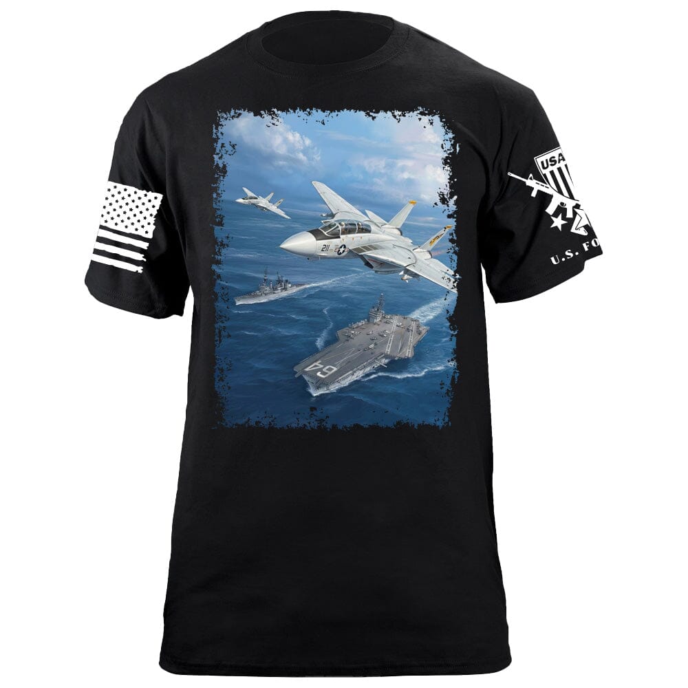 F-14 Carrier Painting T-Shirt Shirts 88176-S-BK