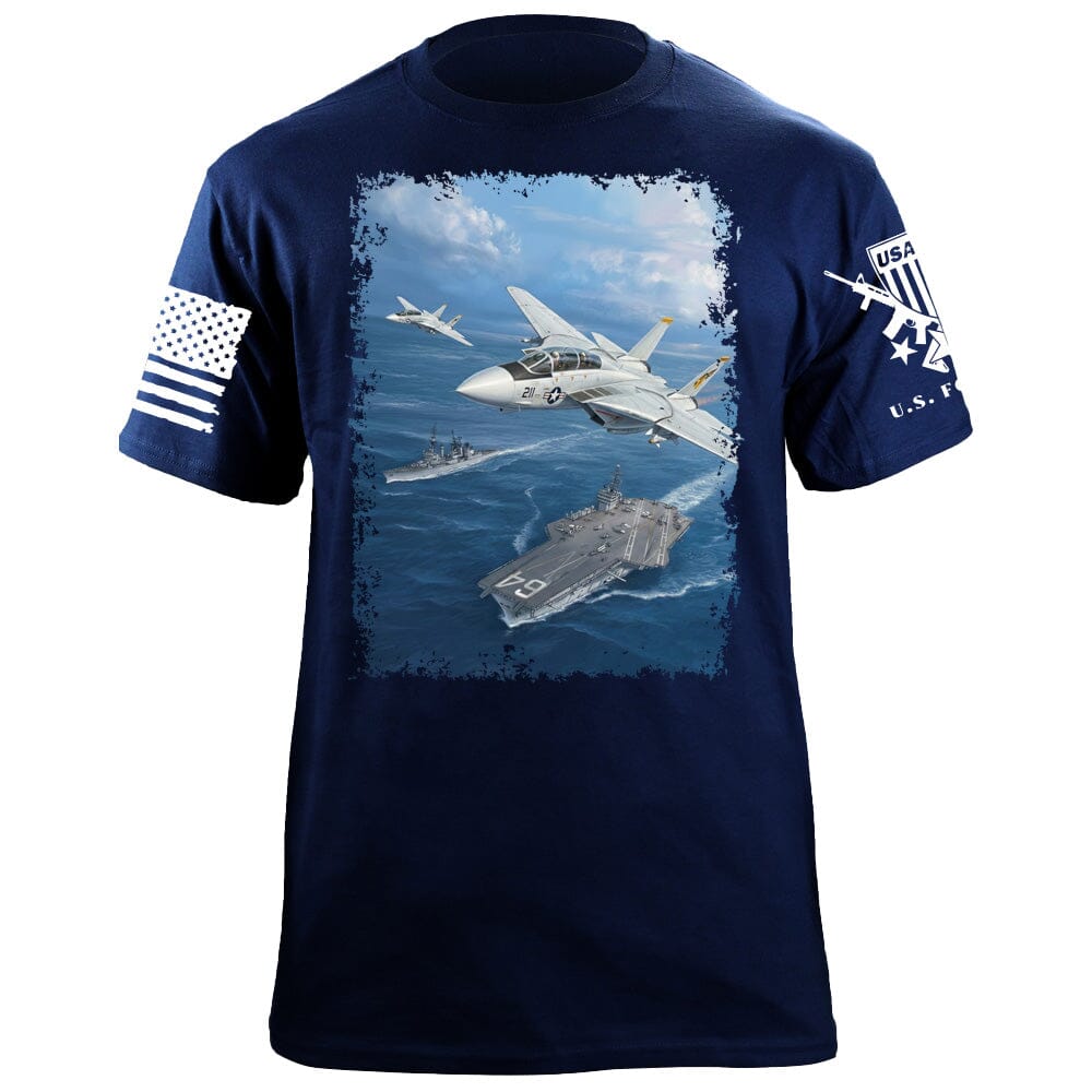 F-14 Carrier Painting T-Shirt Shirts 88176-S-NAVY