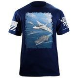 F-14 Carrier Painting T-Shirt Shirts 88176-S-NAVY