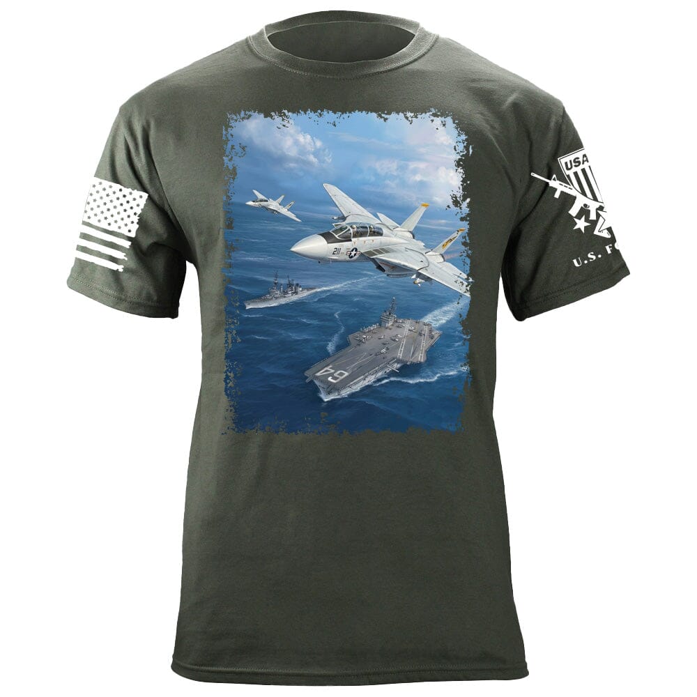 F-14 Carrier Painting T-Shirt Shirts 88176-S-MG