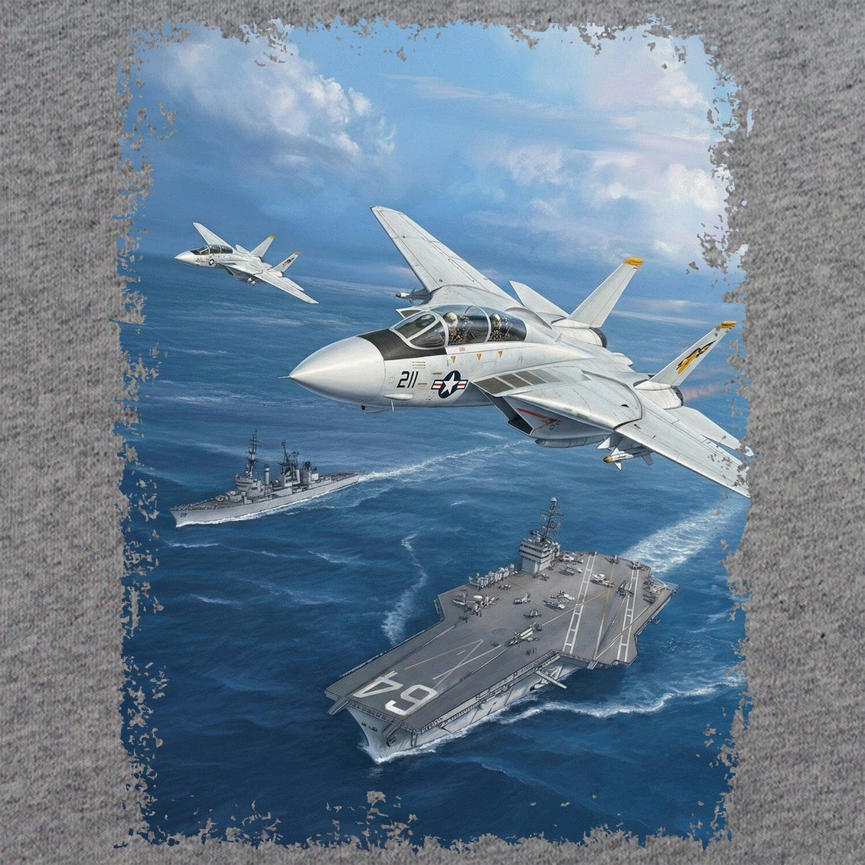 F-14 Carrier Painting T-Shirt Shirts 