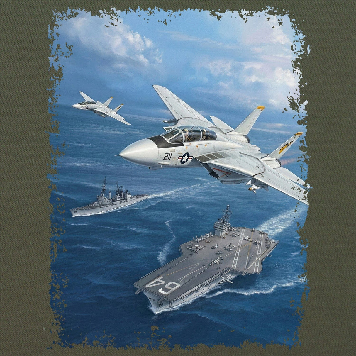 F-14 Carrier Painting T-Shirt Shirts 